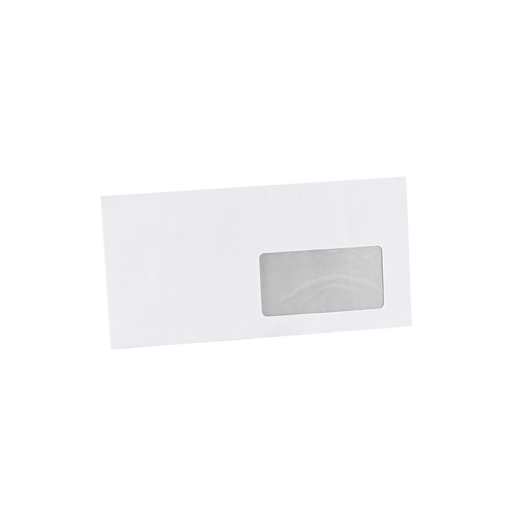 Boríték LA4 enyvezett bélésnyomott jobb ablakos 45x90mm 110 × 220mm J28A20 Bluering® fehér