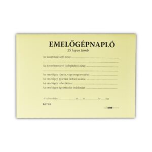 Emelőgépnapló 24 lapos A/5 fekvő K0748