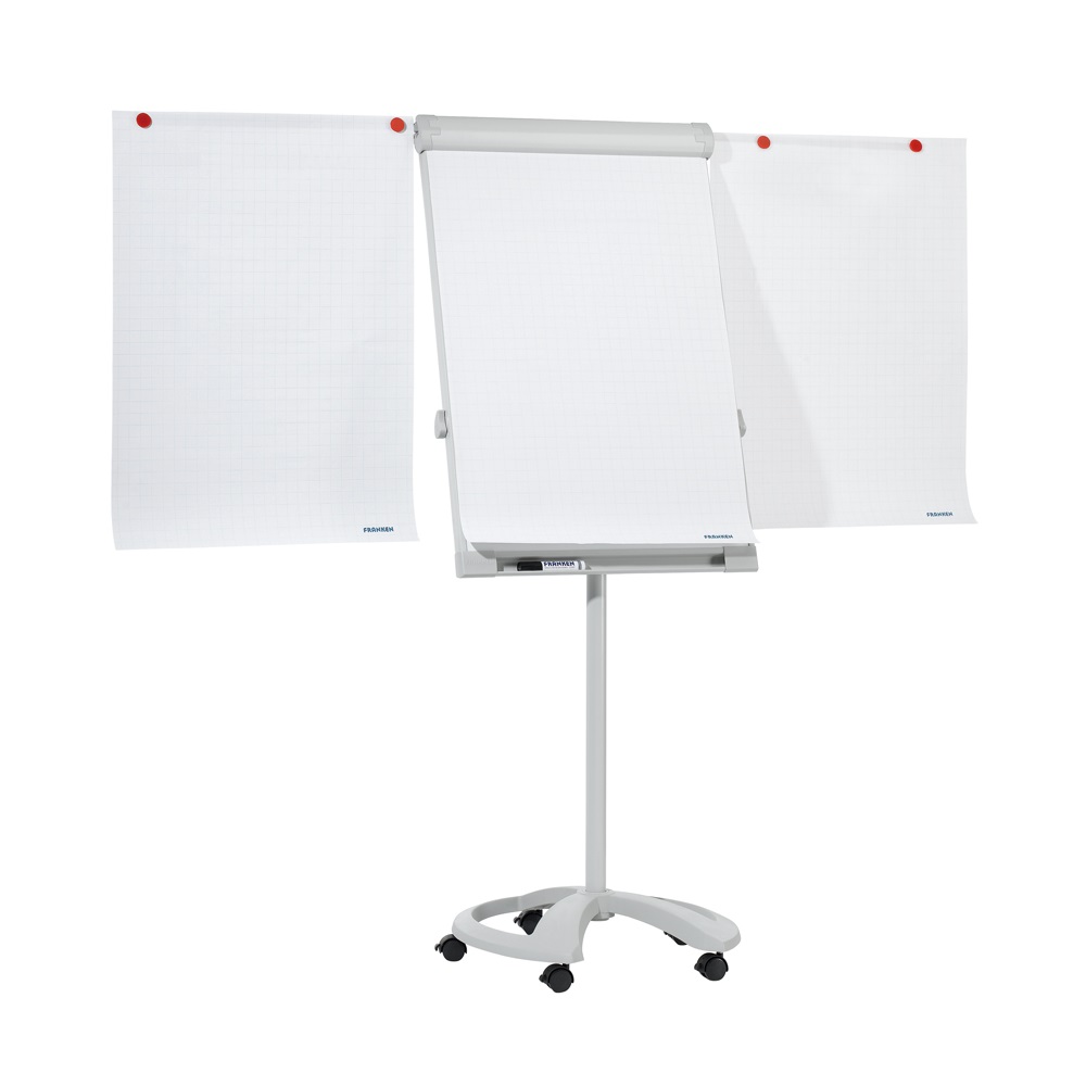 Flipchart tábla mobil 67x95cm, mágneses, 2 db segédkarral, 5 görgős Proline FC81 Franken