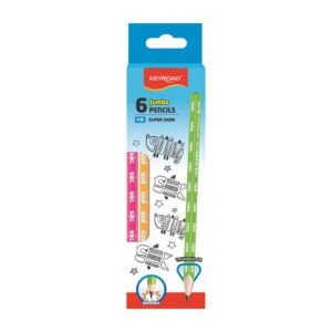 Grafitceruza HB, háromszögletű 6 db/bliszter Keyroad Jumbo vegyes színek