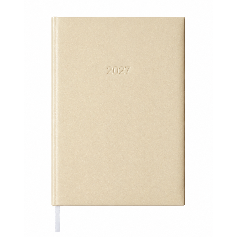 Határidőnapló agenda Standard B/5, napi fehér lapokkal drapp Bluering® 2027.