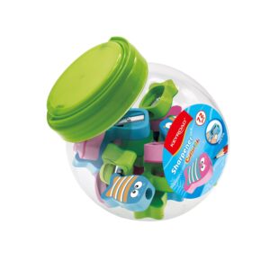 Hegyező 1 lyukú 72 db/display Keyroad Funnyfish vegyes színek