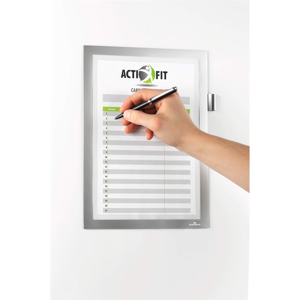 Infókeret A4, öntapadó hátlap, mágneses záródás Duraframe® Note