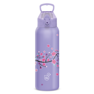 Műanyag duplafalú fémkulacs 700ml Ars Una Snow Flower-purple
