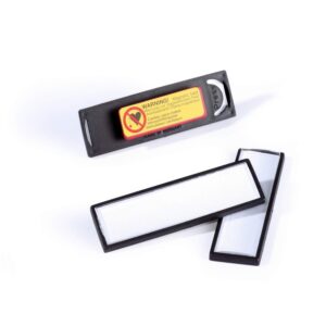 Névkitűző 17x67mm, mágnessel, 25 db/csomag, Durable Clip Card fekete