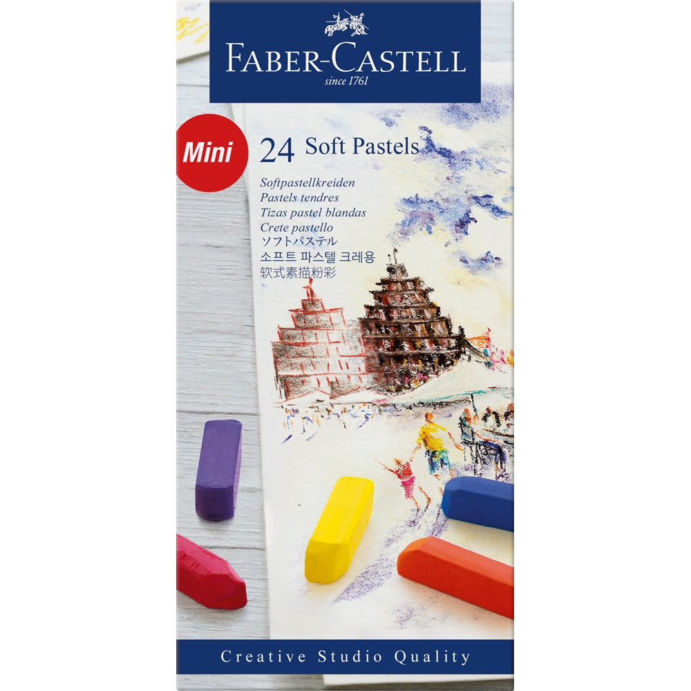 Porpasztell kréta készlet mini puha CREATIVE STUDIO Faber-Castell 24klf.szín