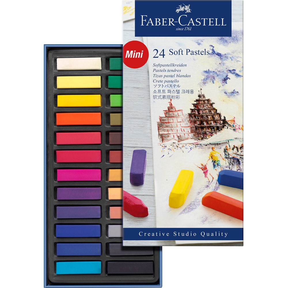 Porpasztell kréta készlet mini puha CREATIVE STUDIO Faber-Castell 24klf.szín - Image 2