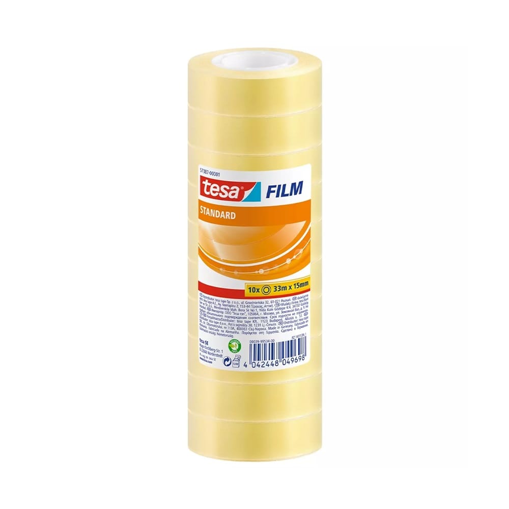 Ragasztószalag 15mmx33m irodai Tesa 10 db/csomag, átlátszó