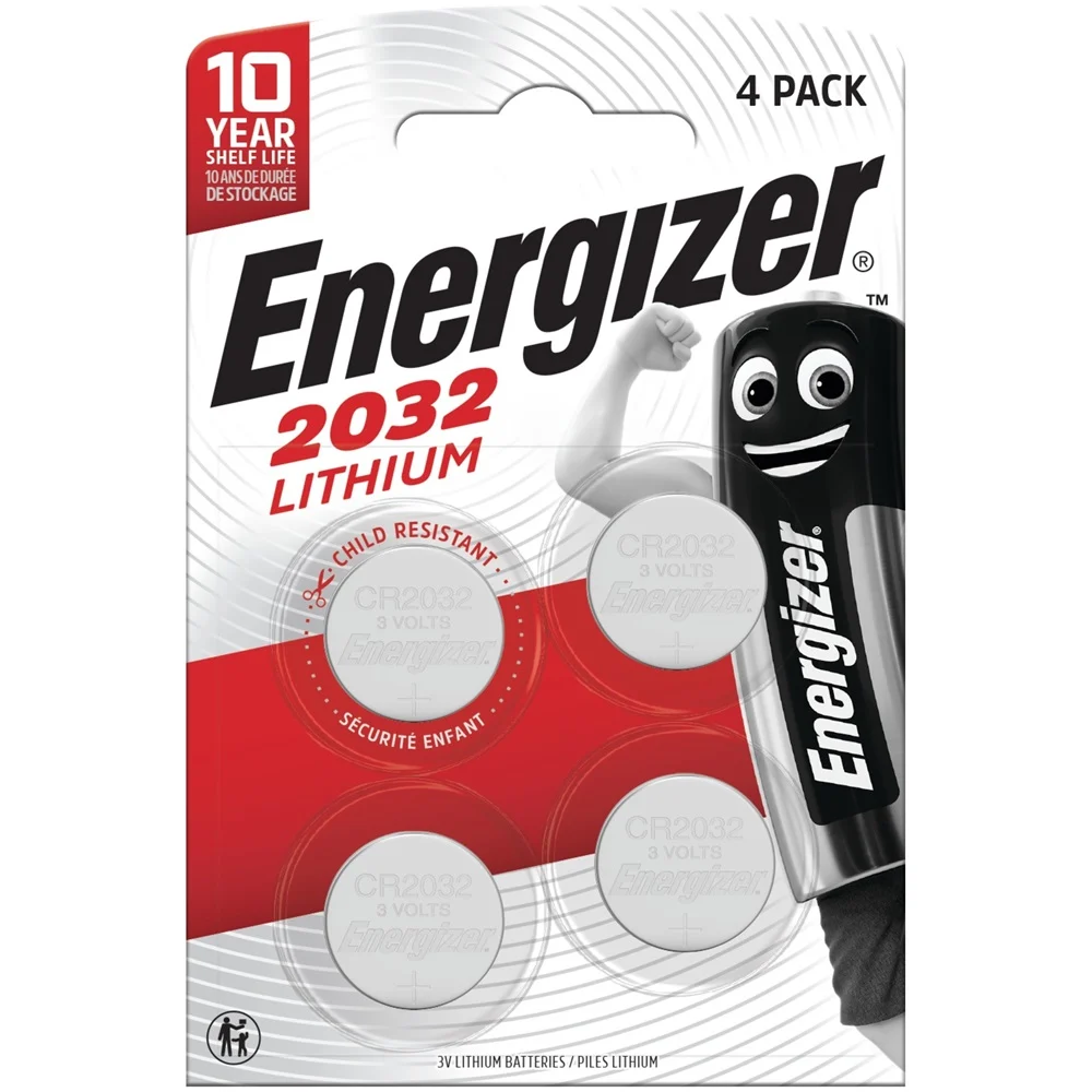 Elem gombelem CR2032 lítium Energizer Elem gombelem CR2032 lítium 4 db/csomag, Energizer