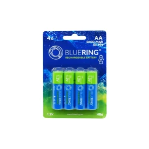 Elem tölthető akku AA ceruza HR6 2600mah 4 db/csomag, Bluering