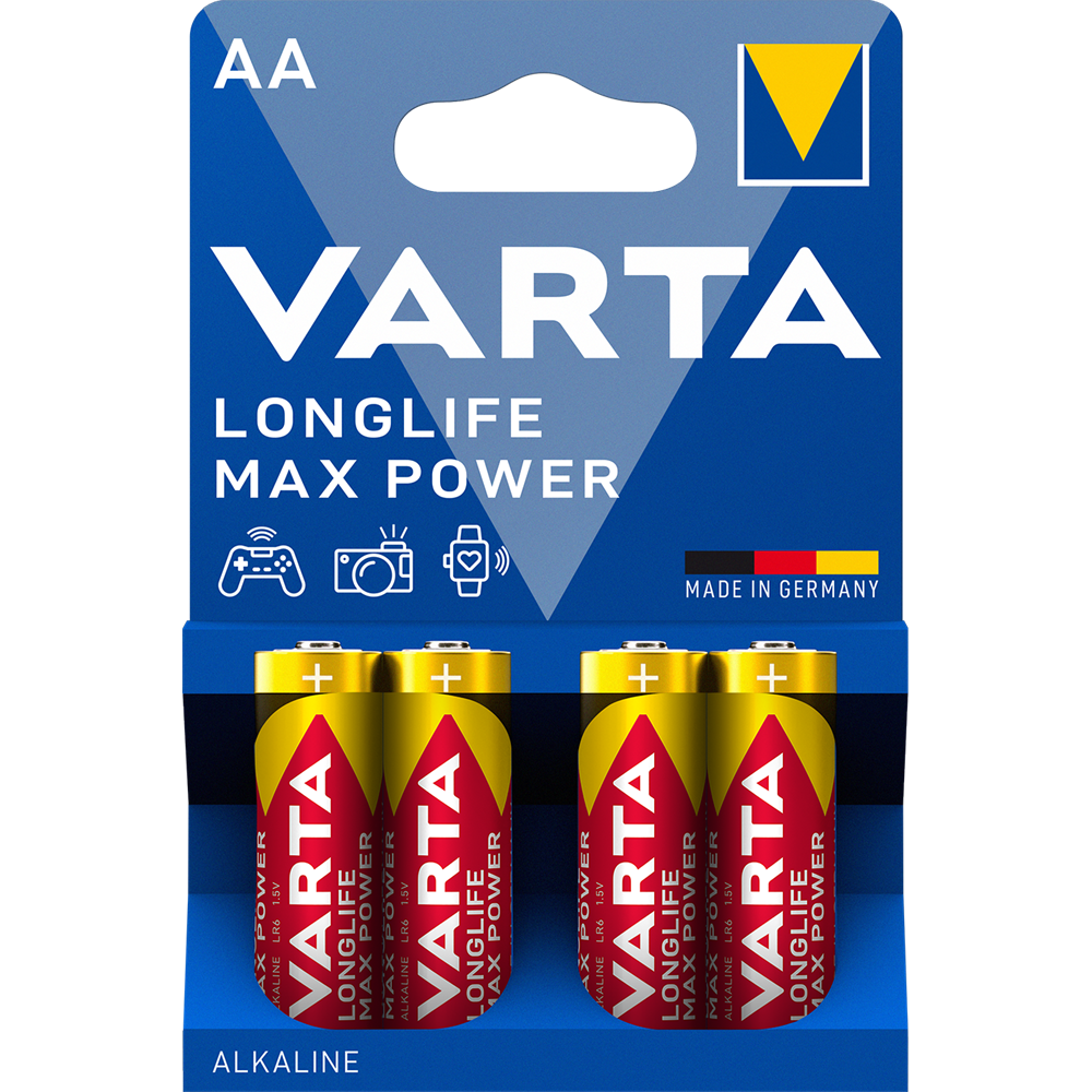 Elem AA ceruza LR06 Longlife Max Power 4 db/csomag, Varta