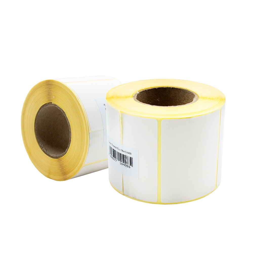 Etikett címke thermo, 43x58mm, tekercses, 600 címke/tekercs fehér - Image 2