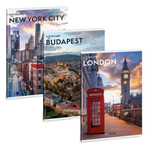 Füzet iskolai A4, 40lap, kockás Ars Una CITYSCAPE 10db/csomag