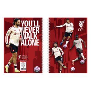 Füzet spirál A4, 70lapos, kockás 10 db/csomag Liverpool
