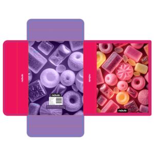 Füzetbox A5, hullámkarton, Candy, Nebulo