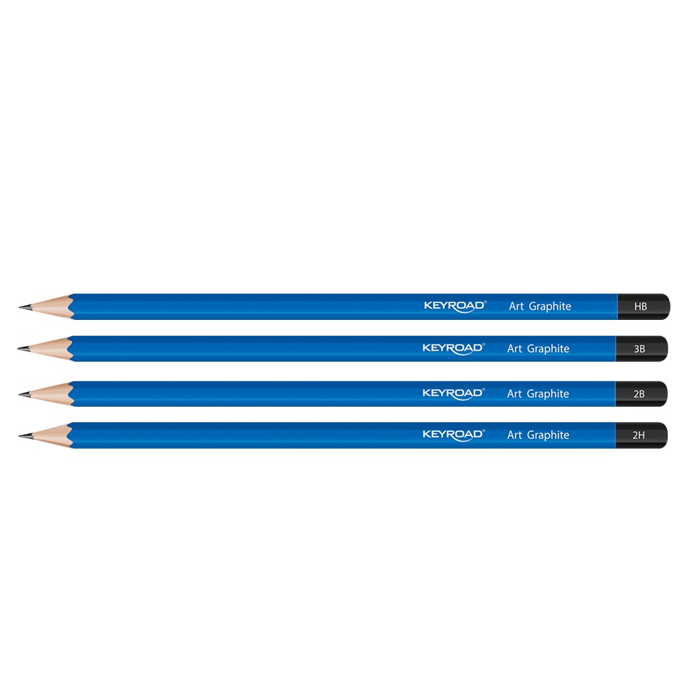Grafitceruza, 12 különböző keménységben, hatszögletű 12 db/bliszter Keyroad - Image 2