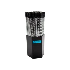 Grafitceruza HB, fekete-ezüst kerek test, radírral Connect 72 db/csomag