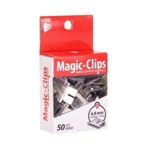 Iratcsíptető fűzőkapocs , 50 db/doboz, Ico Magic clipper