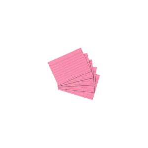 Kartotékkártya A7 100 ív/csomag, vonalas, Herlitz rózsaszín