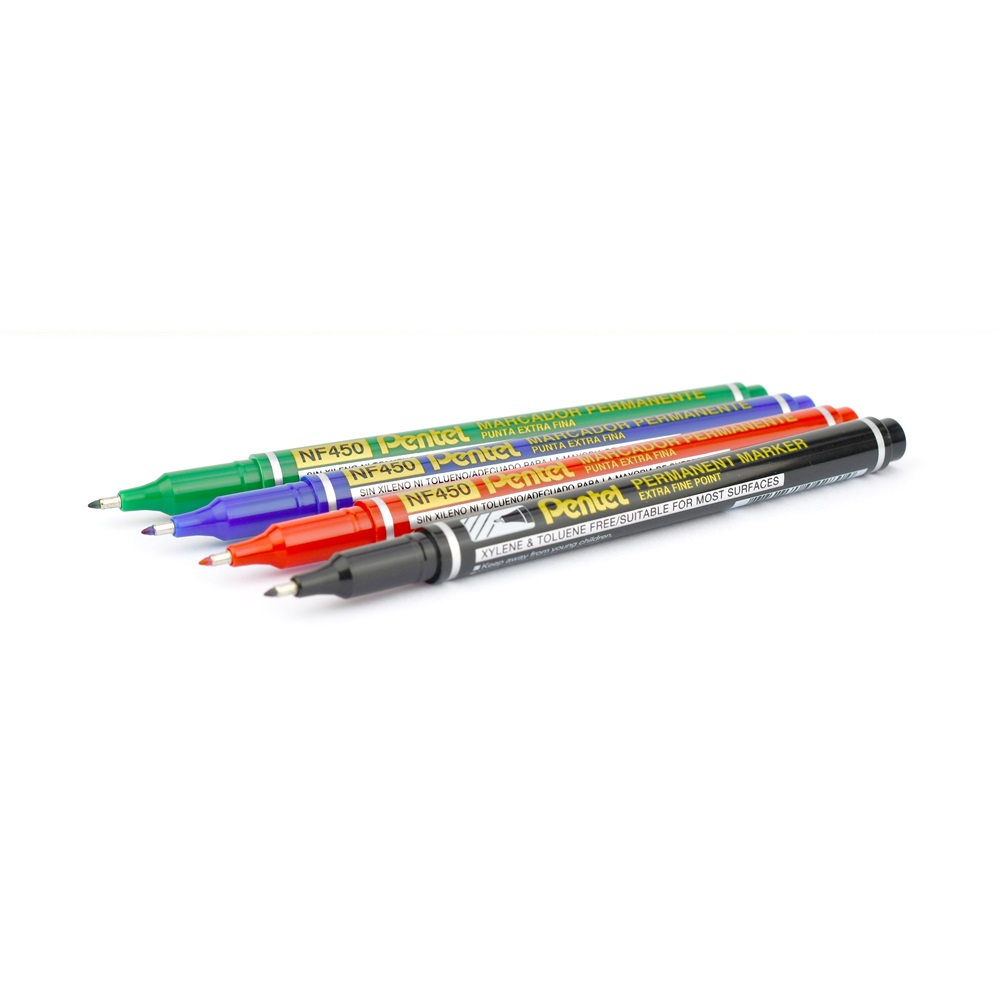 Alkoholos marker 1,2mm NF450-A Pentel vékony hegyű OHP S fekete - Image 2