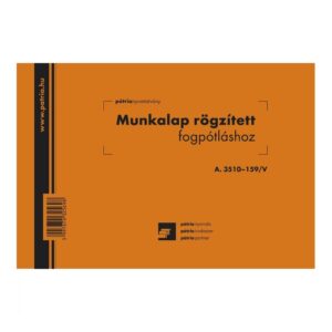 Munkalap rögzített fogpótláshoz A5, fekvő A.3510-159