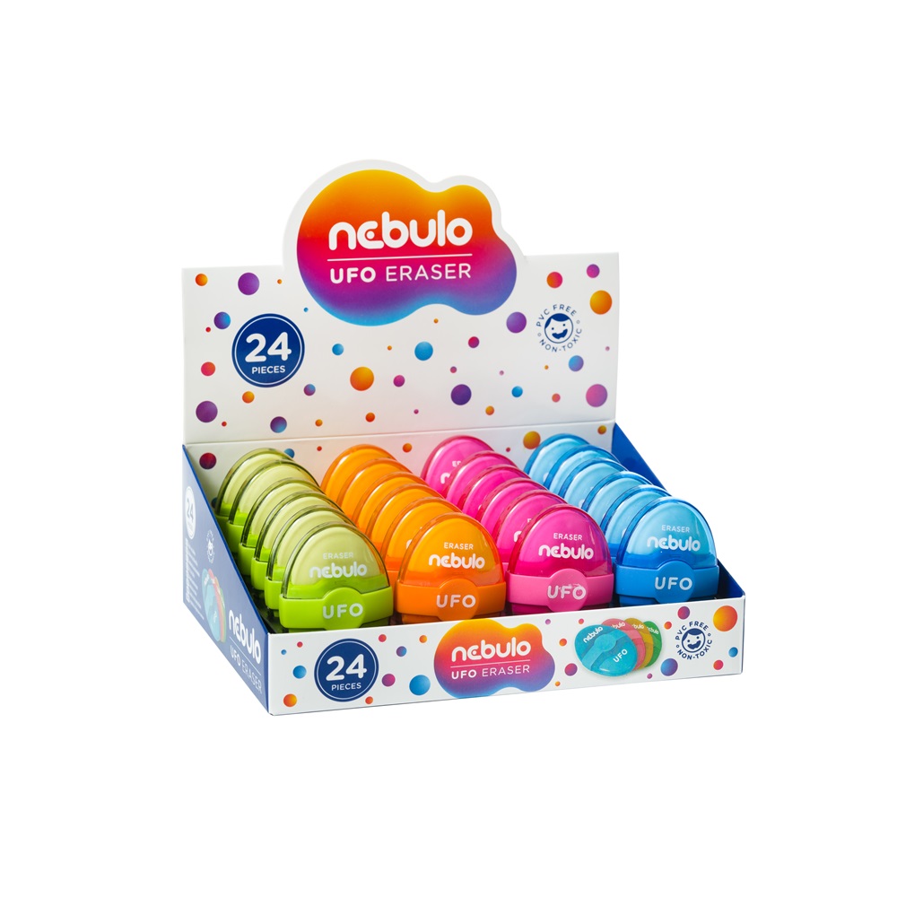 Radír, Ufo 4 színben, Nebulo - Image 3