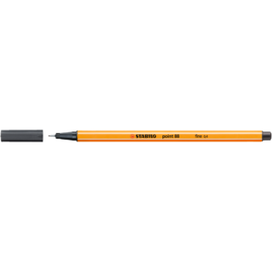 Rostirón, tűfilc 0,4mm, STABILO Point 88 mélyszürke