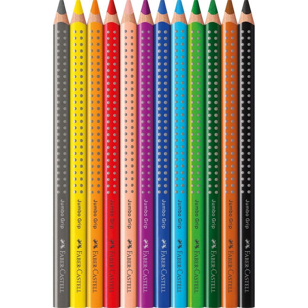 Színes ceruza készlet háromszögletű GRIP Jumbo Faber-Castell 12klf. szín